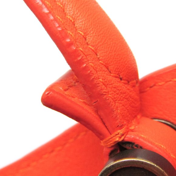 BALENCIAGA Orange Leather Shoulder Bag - Picture 10 of 14